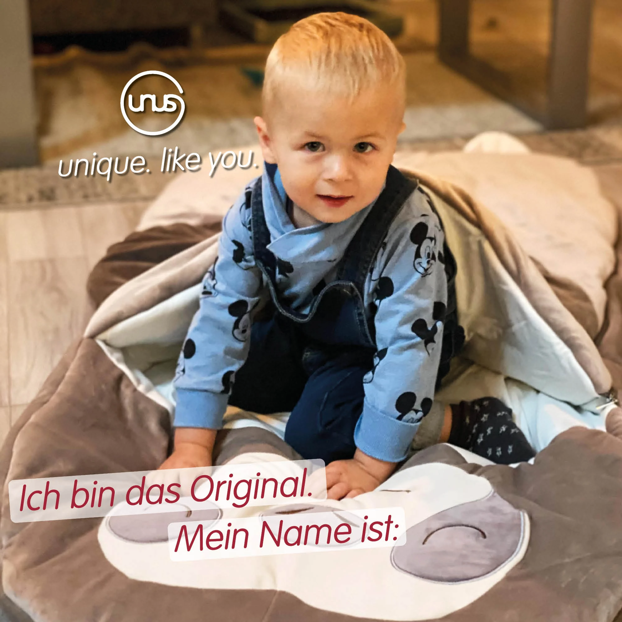 UNUS Mumienschlafsack Faultier In Grau – Bild 4