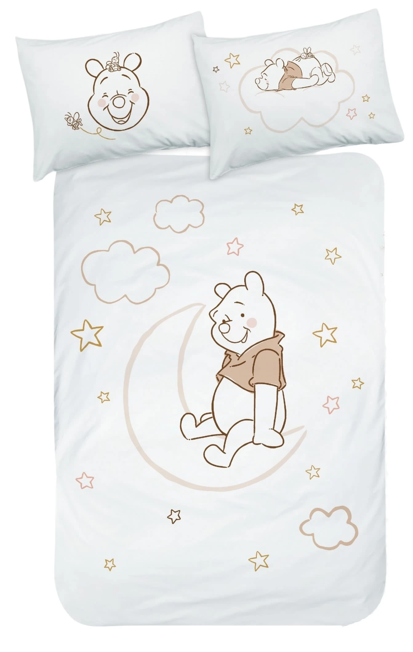 Baby Bettwäsche-Set Flanell "Disney's Winnie The Pooh" In Weiß – Bild 2