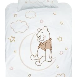Baby Bettwäsche-Set Flanell "Disney's Winnie The Pooh" In Weiß