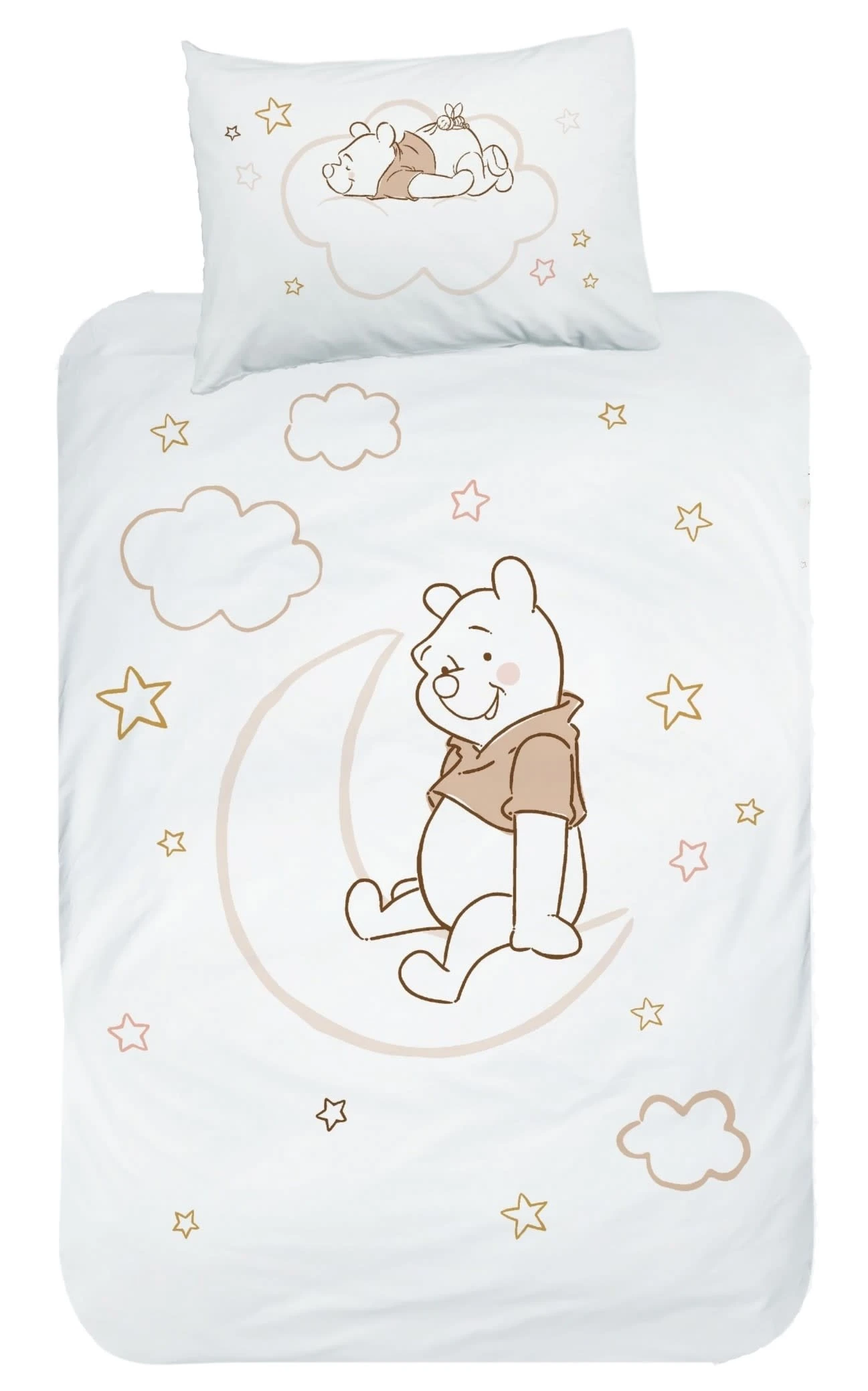 Baby Bettwäsche-Set Flanell "Disney's Winnie The Pooh" In Weiß